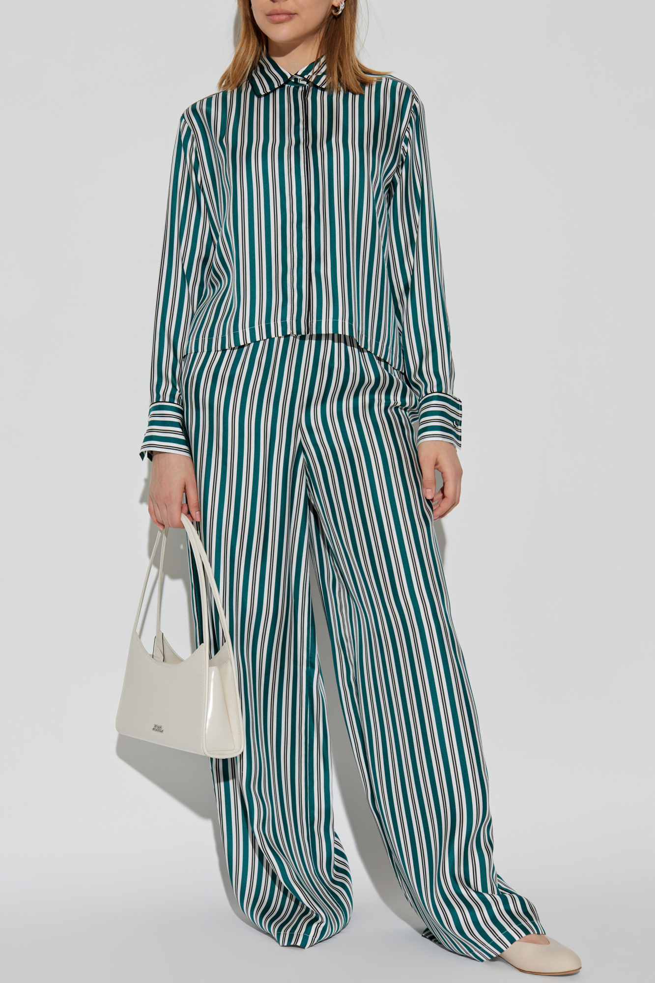 Green Silk trousers 